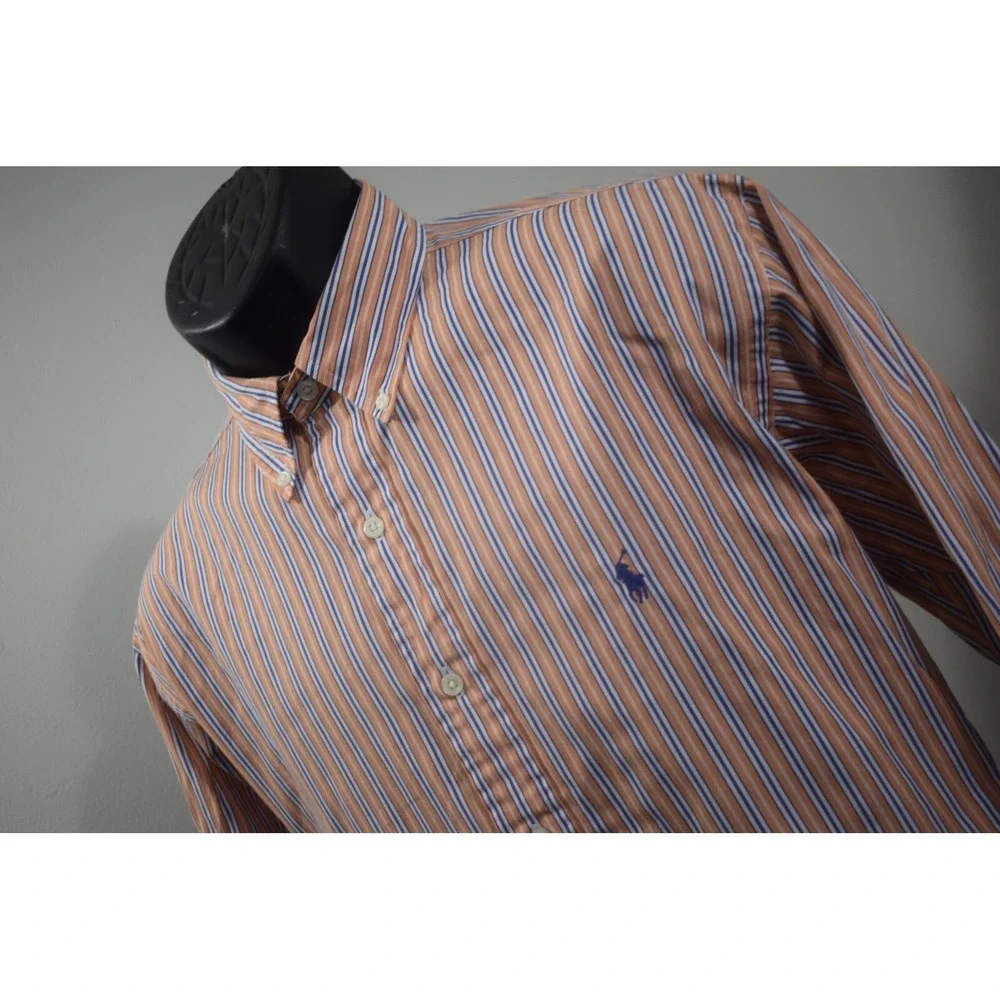 Polo Ralph Lauren Dress Shirt Striped Classic Fit Long Sleeve Mens Size 16 Large